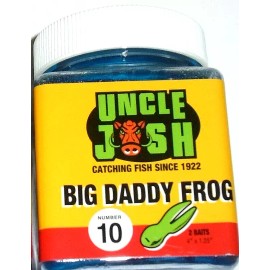 Uncle Josh #10 Big Daddy Pork Frog Soft Bait Jig Trailer (Blue-3 Baits)