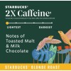 Starbucks 2x Caffeine Coffee 10 K-Cup Pods, Blonde Roast