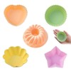 YASYU 5Pcs Silicone Baking Cups Muffin Liners, Reusable Baking Cups