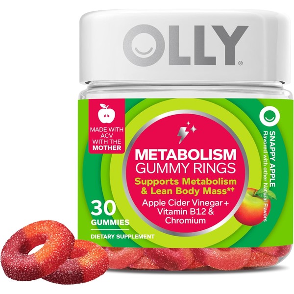 OLLY Metabolism Gummies - Apple Cider Vinegar, B12, Chromium -