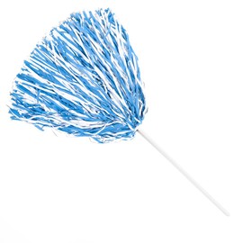 Anderson's Premium Columbia Blue and White School Spirit Shakers, Cheerleader Pom Poms, Sports Fan, Football, Basketball, Homecoming, Squad, Team, Party, Dance Club, Celebration Pack of 10