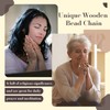HICARER Wooden Rosary Jewellery Christening Rosary Ball Chain Prayer Chain