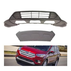 MGWILL Front Lower Bumper Valance & Skid Plate Compatible with 2017 2018 2019 Ford Escape S, SE, SEL, Titanium, Trend Advance 2pcs