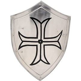 Medieval Warrior Knight Heater Shield 18G Steel LARP