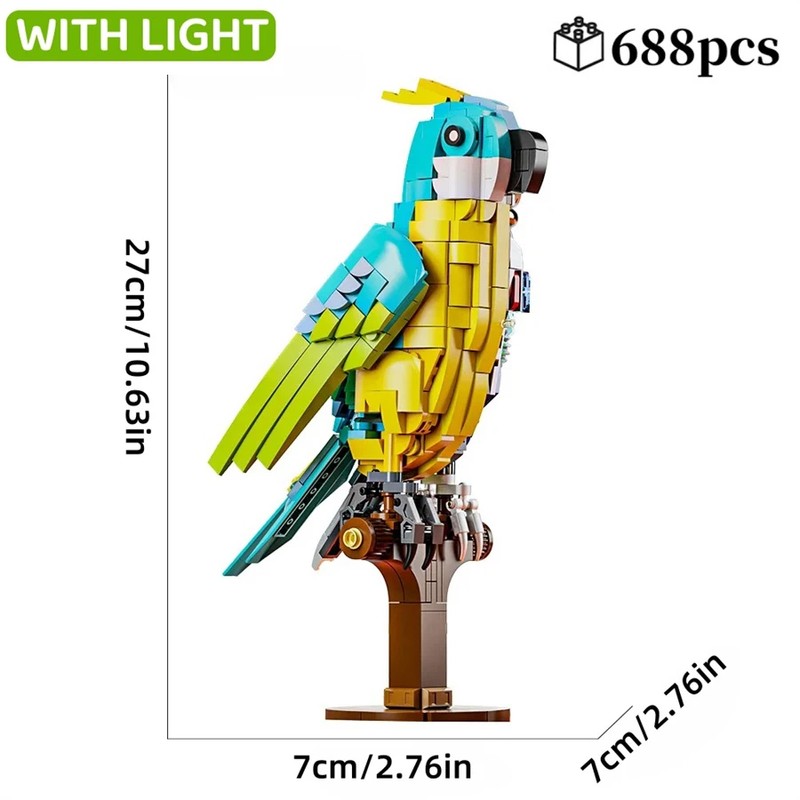 688-Piece Mechanical Animal Building Blocks for DIY Model Building –