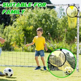 DAJASD Pack of 2 Football Goal Target Net, 45 x 60 cm Football Target with Frame, Nylon Fabric, Football Training Accessories for Shooting Accuracy Improvement, Football Training Accessories for