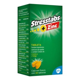 Stresstabs 600 con zinc - Stresstabs + Zinc Tableta, 30 Tabletas - High Performance