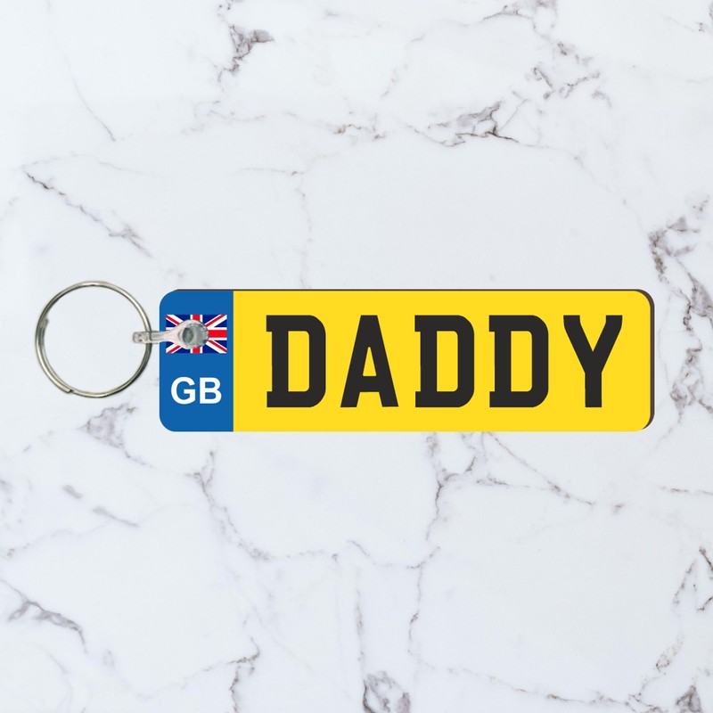Pixie's Gifts Custom License Plate Keychain - Wooden Number Plate