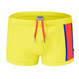 ZONBAILON Mens Swim Trunks with Front Pad Pocket Bathing Suit Swimwear Brief Square Leg Board Short S-2XL