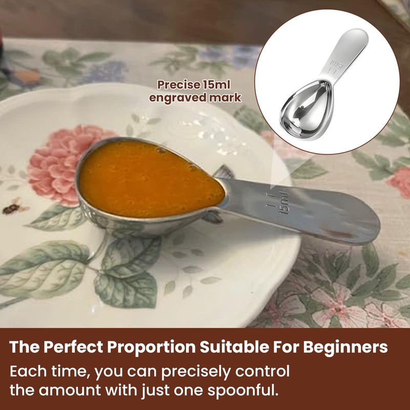 9/8 Stainless Steel Coffee Scoop: 1 Tbsp Coffee Scoop for
