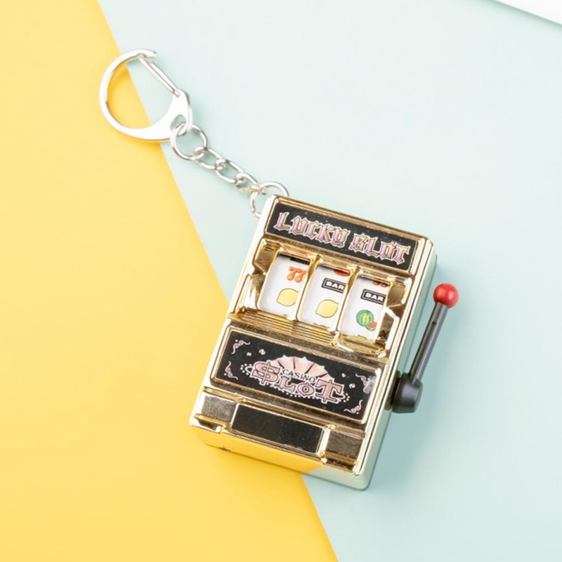 6 Pcs Keychain Toys Slot Machine Key Chain Fun Car