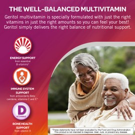 Geritol Geritol, Multivitamin Supplement, Contains B-Vitamins, Antioxidants, Vitamins C, E & D and Iron, 26 Essential Vitamins and Minerals, Gluten-Free, Non-GMO, No Artificial Sweeteners, 40 Tablets