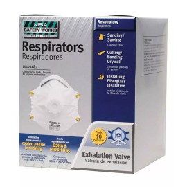 Safety Works Mesa: Safety Works N95 Respirators Mask w/ valve 10 ct. Box 10102483