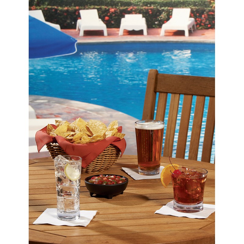 Carlisle FoodService Products Alibi Round Glass Clear Glass for Restaurants,