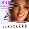 LZM Individual Eyelashes, Pack of 240 Eyelash Extensions, D Curl,