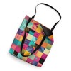 Retro Quilt 80's 90's Inspired Colorful Patchwork Pattern Tote Bag