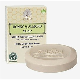 Almond Oil & Honey Natural Soap Herbal Cocoa Butter Aloe Vera Cleanser 6 Bar