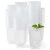 Yicentdp 100 Pack Frosted Plastic Cups Clear Disposable Cocktail Glasses