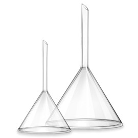 2-Pack Glass Funnel, Funnel Laboratory Instrument 60mm 90mm Kitchen Lab