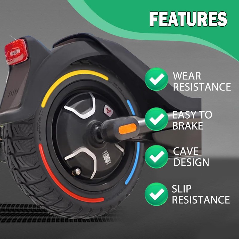 9.5x2.50 Inch Solid Tre for Electric Scooter: 9.5x2.5-6.1 Tire Replacement,