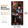 Halloween Garage Door Decoration, 70.9 x 35.4 Inch Bloody Clown