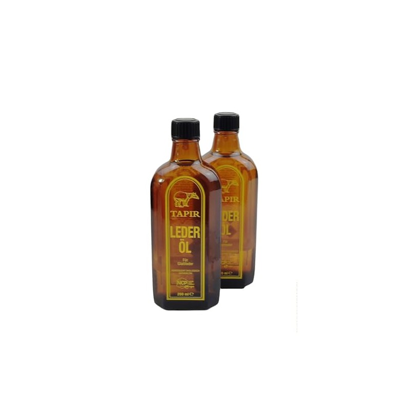TAPIR Leather Oil Colourless 200 ml Set of 2, clear