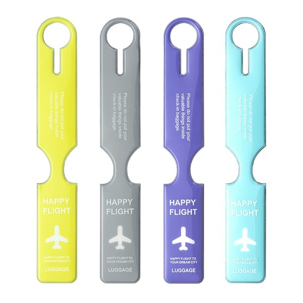 Travel in Style with 4 Luggage Labels - Name, Address,
