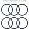 Pack of 6 Replacement Parts Gaskets with Lip Compatible with