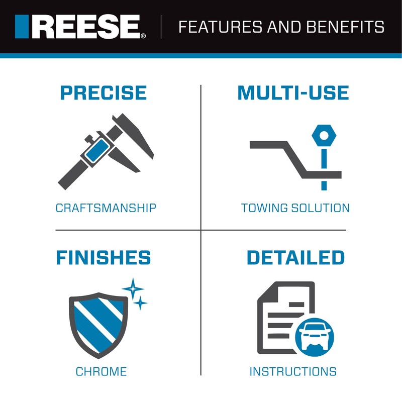 Reese Towpower 7008300 Interlock Trailer Hitch Ball, 2 Inch Diameter,