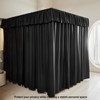 AIKASY Black Thickened Bed Canopy Curtains - Elegant Bedroom Decor