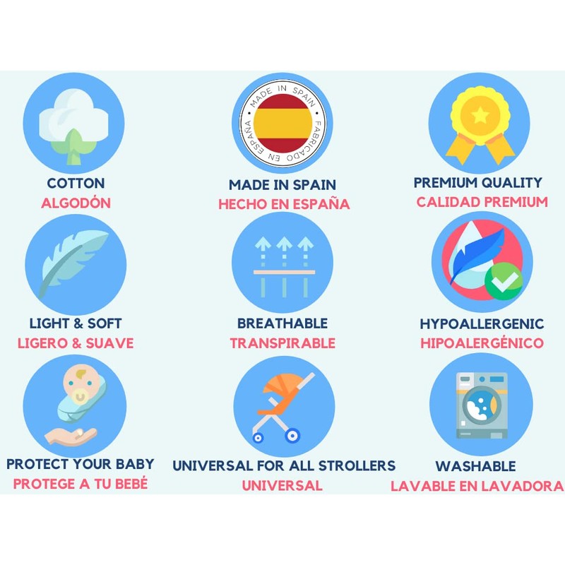 Vizaro Universal Fresh Summer Seat Cover (Blue Dots, Cotton)