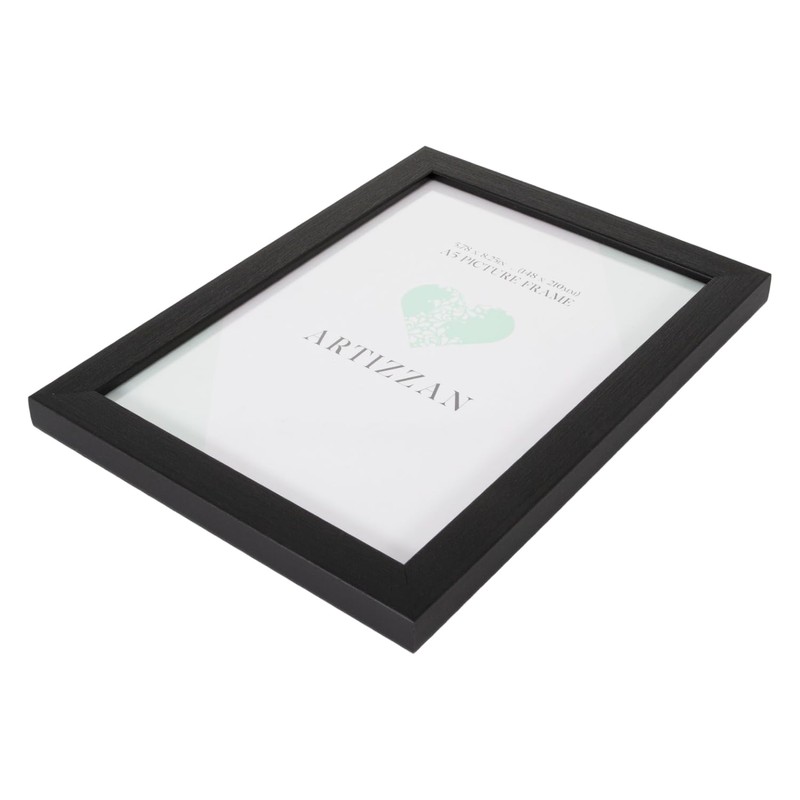 Happy Homewares Contemporary and Stylish Black Veneer Wood Effect A5