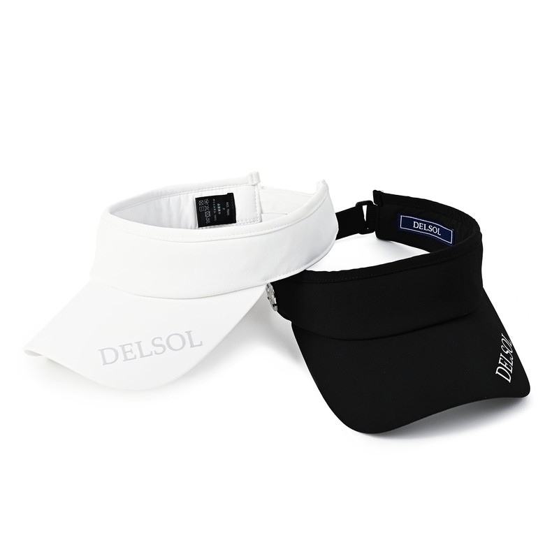 Delsol 7845 Sun Visor, White, Black, One Size Fits Most,