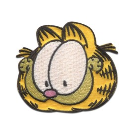 Comercial Mercera Garfield© Head Comic Cat Embroidered Patch Iron on Patch Applique Patch Patch Iron-on Patch Size 5.4 x 5.9 cm