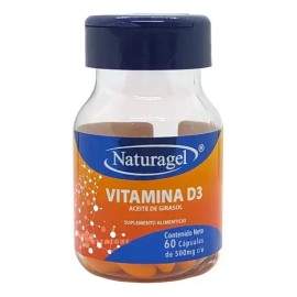 Vitamina D3 60 Cápsulas Naturagel Sabor Sin Sabor