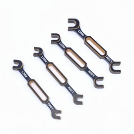 KingVal 4PCS Wrench 3.0/3.2/3.5/3.7/4.0/5.0/5.5/6.0mm Turnbuckle Nut Ball Joint Remover RC Universal Repair Tool Compatible with RC Car Boat RC Drone (Gold)