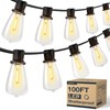 addlon 100FT(50FT*2) LED Outdoor String Lights Waterproof Patio Lights with
