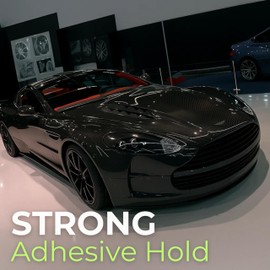 RockRose Epoxy High Gloss Black Carbon Fiber Vinyl Wrap, Anti-Wrinkle, Air Release Automotive Bubble Wrap, Self Adhesive Car Vinyl Sticker DIY Decals 2FT x 5FT