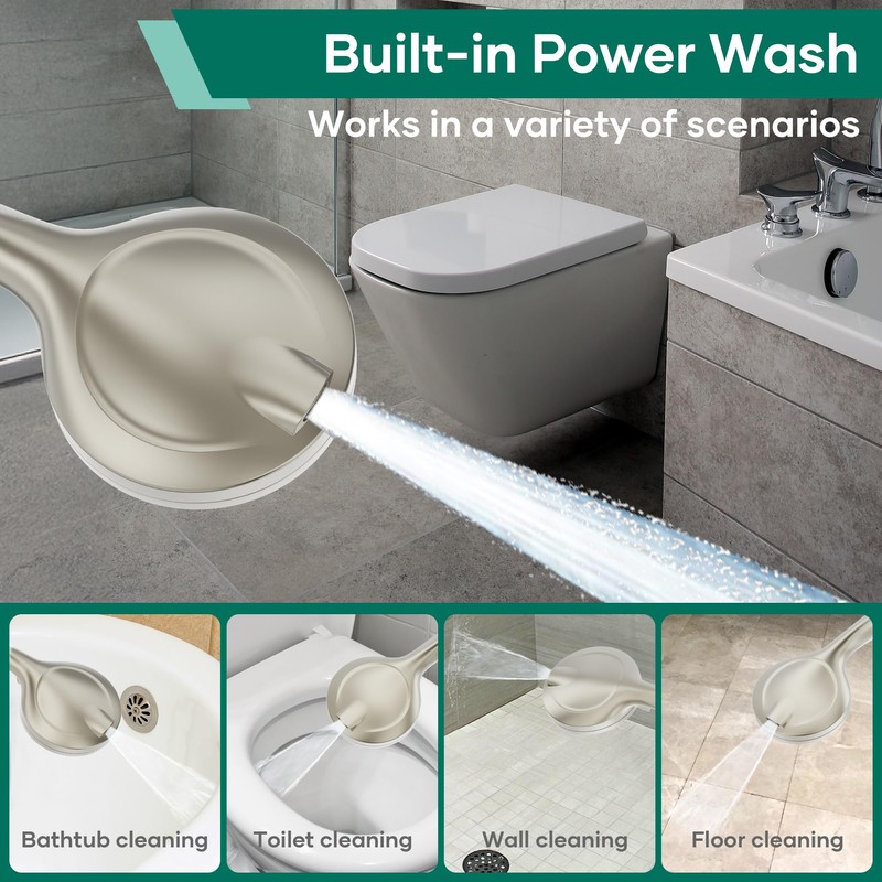 UltrTxenova Shower Head with Handheld Spray Combo,6" High Pressure Rain