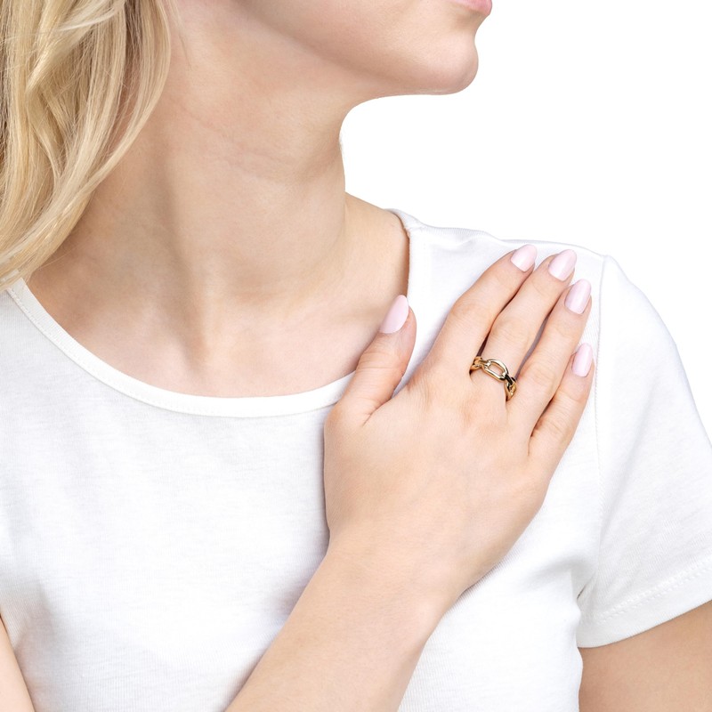 Leonardo Jewels Mathilde 024269 Band Ring in Gold-Coloured Stainless Steel