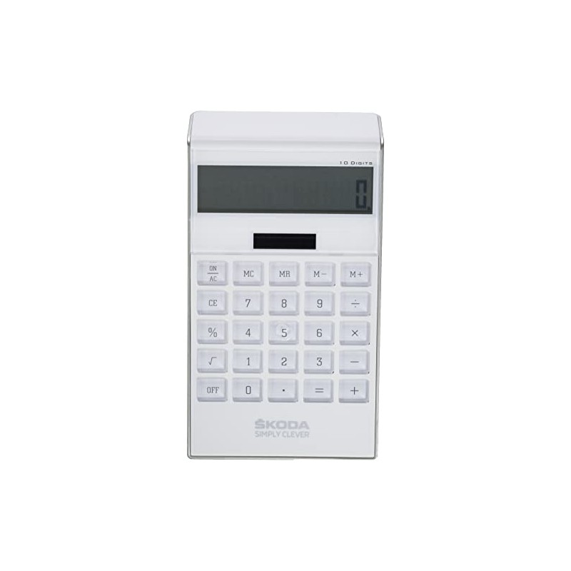 Skoda MVF18-067 Solar Calculator Desktop White