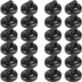CNHABAGU Magnet Zip Tie Mount Magnetic Zip Ties Mount Clips Base Holder Strong Multipurpose Wire Cable Holder Mount Wire Clips Management for Home Office Marine Electrical Wiring (24 Pcs, D19 Small)
