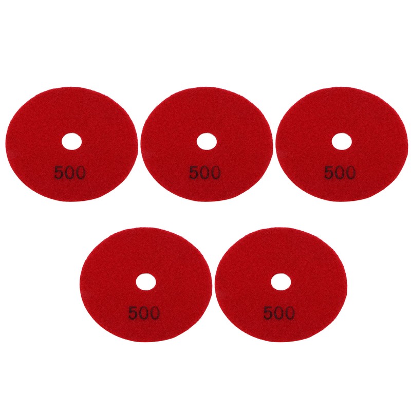 5Pcs 4in Diamond Wet Polishing Pads Soft Grinding Disc Kit