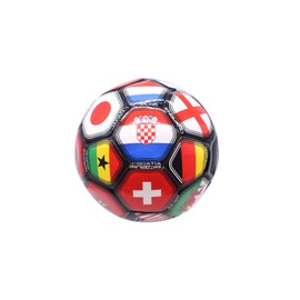 Tripact Inc 2026 World Cup Country World Flag Training Outdoor Soccer Ball Size 5 Futol Size (Size 5)- Black Color