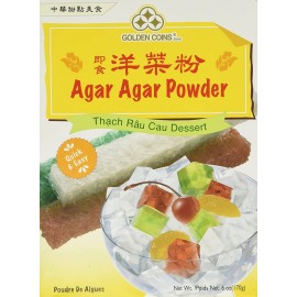 GOLDEN COINS 2 PACK GOLDEN  COINS MANGO PUDIN & AGAR AGAR POWDER ORIENTAL DESSERT MIX
