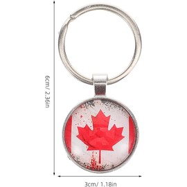 Llavero Bandera de Canadá de Aleación de Zinc, Diseño Creativo y Cómodo para Uso Versátil en Coche o Casa, Accesorio Patriótico y Único