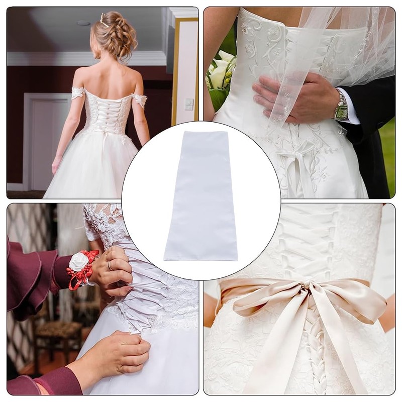 GORGECRAFT Wedding Dress Zip Replacement Adjustable Corset Shoelaces Replacement Dress