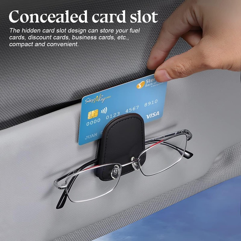 XINLIYA Sunglasses Holder for Car Sun Visor, 2 PCS Magnetic