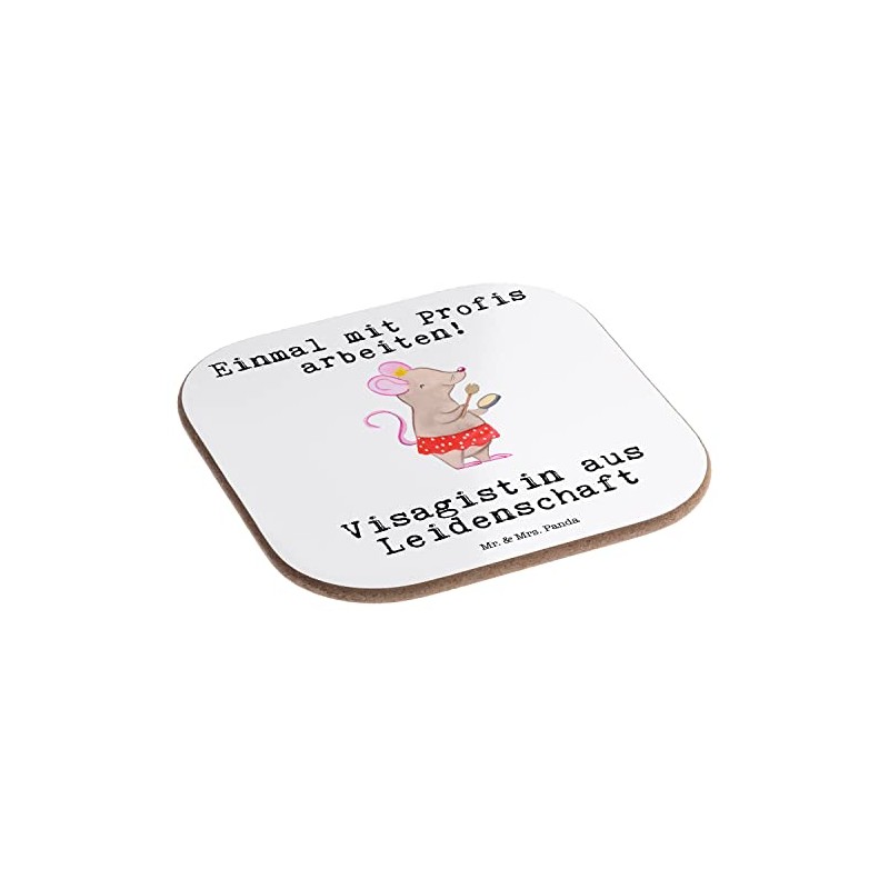 Mr. & Mrs. Panda Square Coasters Makeup Artist with Passion