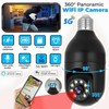 Wireless Light Bulb Camera, 2.4GHz & 5GHz WiFi Bulb Camera,